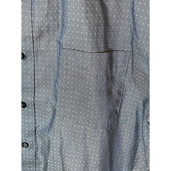 Van Heusen Studio Men’s XL Navy Blue Long Sleeve Button Down Shirt Used - Picture 2 of 6